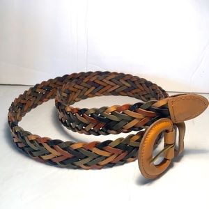 Braided Leather Belt Sz med